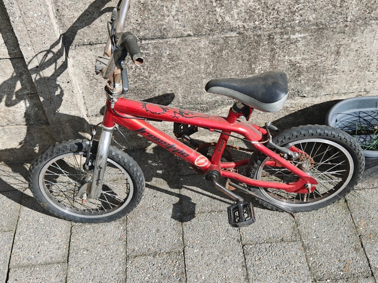 Jongens kinderfiets (Kinderen van 4-7 jaar), Fietsen en Brommers, Ophalen, Loekie., Gebruikt, Stuur 360° draaibaar