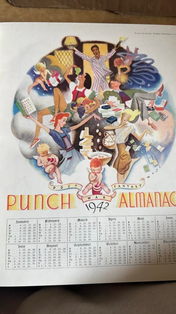 Punch Almanak 1942 - Vintage Tijdschrift WOII, Ophalen of Verzenden