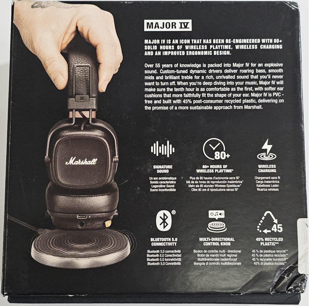 Marshall Major IV - On-ear Koptelefoon - Bruin - Retourdeal, Bruin, Bluetooth, Marshall Group AB, Nieuw