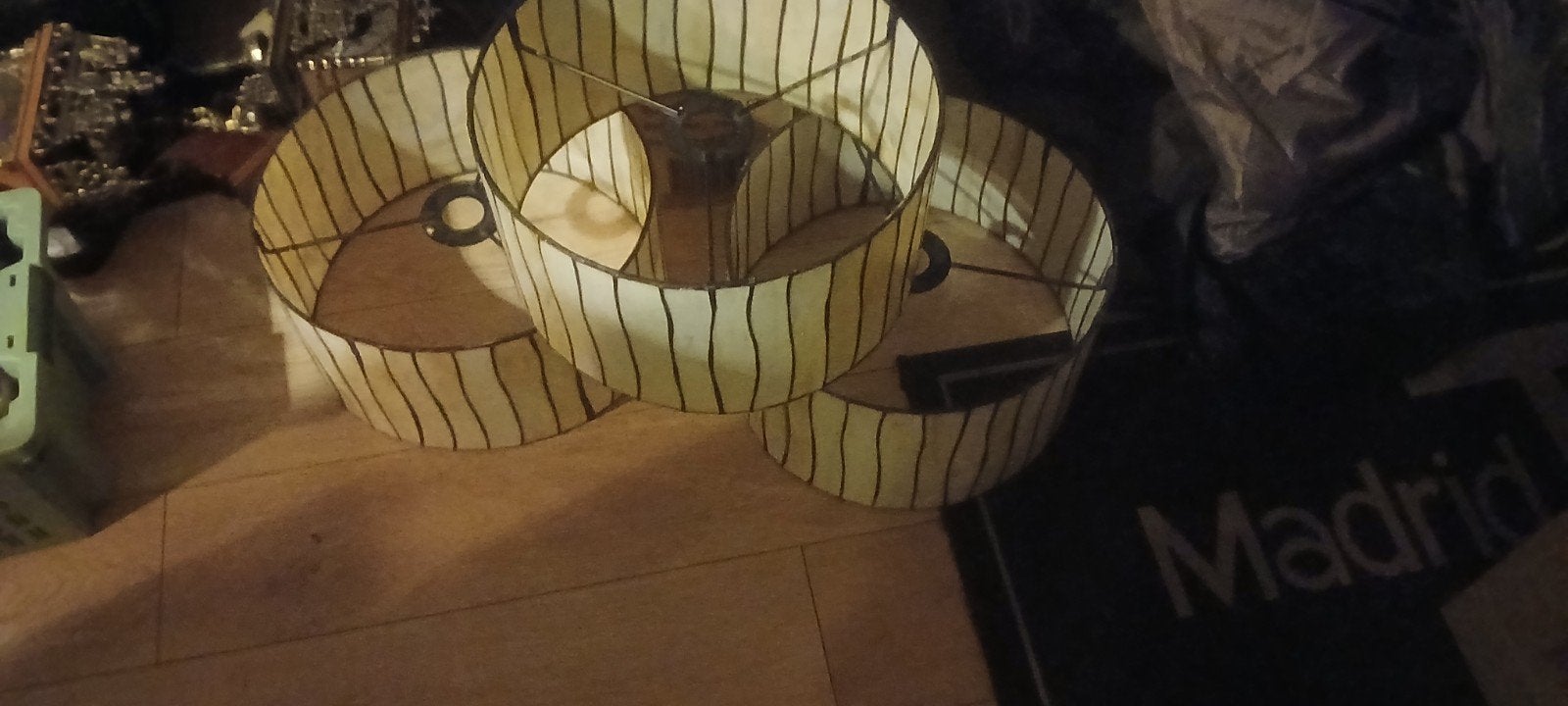 glasinlood lampen kappen 3 stuks vintage, Huis en Inrichting, Ophalen, Gebruikt, 20 cm, 35 cm