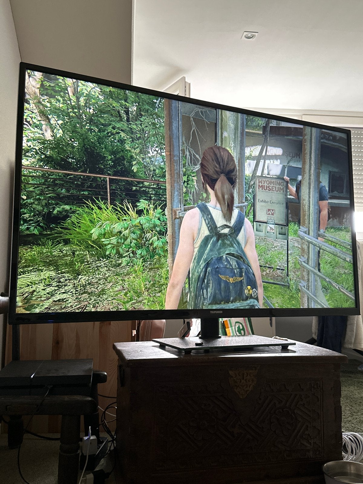 Telefunken 55" Full HD TV met verstelbare glazen voet, Overige merken, Gebruikt, 50 Hz, Ophalen of Verzenden