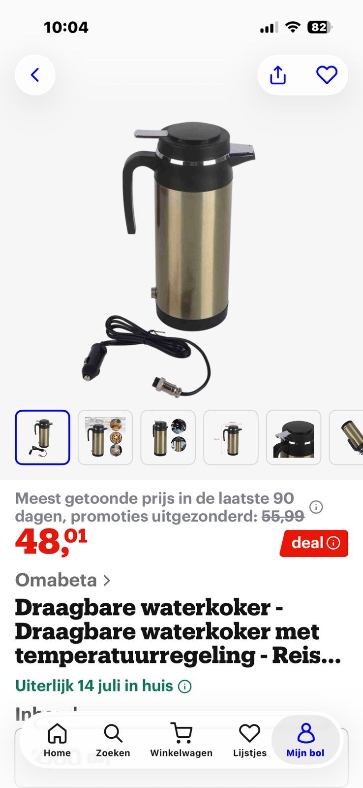 Waterkoker voor auto 24V, nieuw in doos, Ophalen of Verzenden, Nieuw