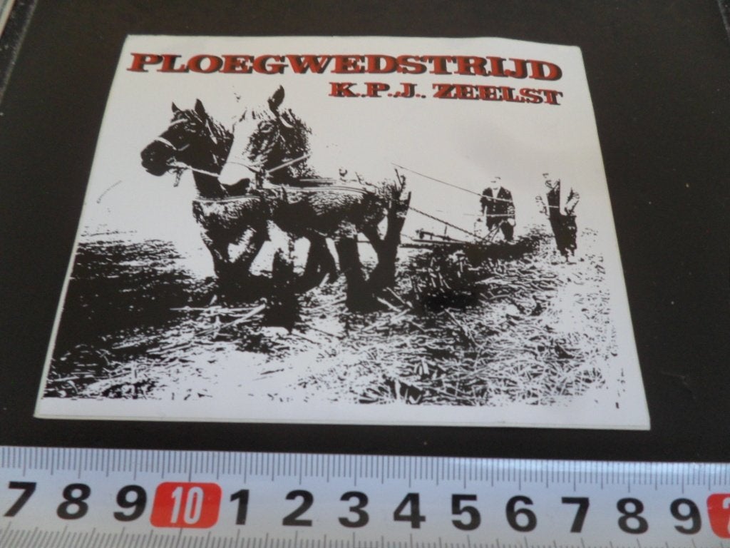 sticker Zeelst Ploegwestrijd K.P.J., Ophalen of Verzenden, Zo goed als nieuw