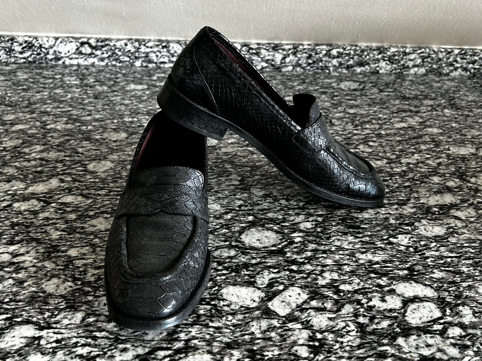 Fred de la Bretoniere instap schoenen (nieuw €229), Verzenden, Zo goed als nieuw, Instappers, Zwart