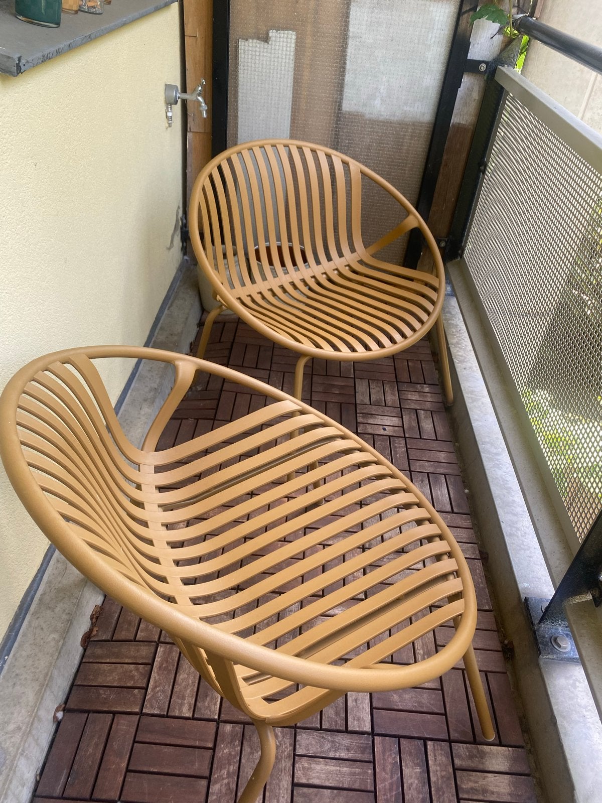 Comfortable tuinstoel lounge - set van 2, Ophalen, Zo goed als nieuw, Kunststof