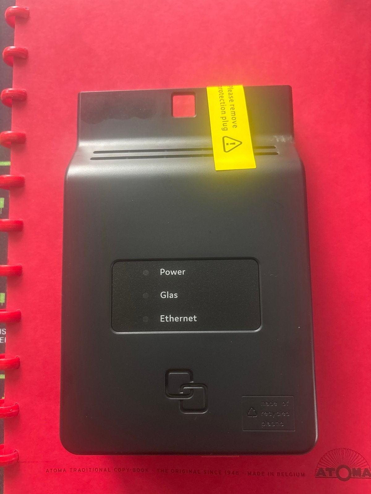 Zwarte internetrouter/modem met glasvezel en ethernet, Ophalen of Verzenden, Nieuw, Router met modem