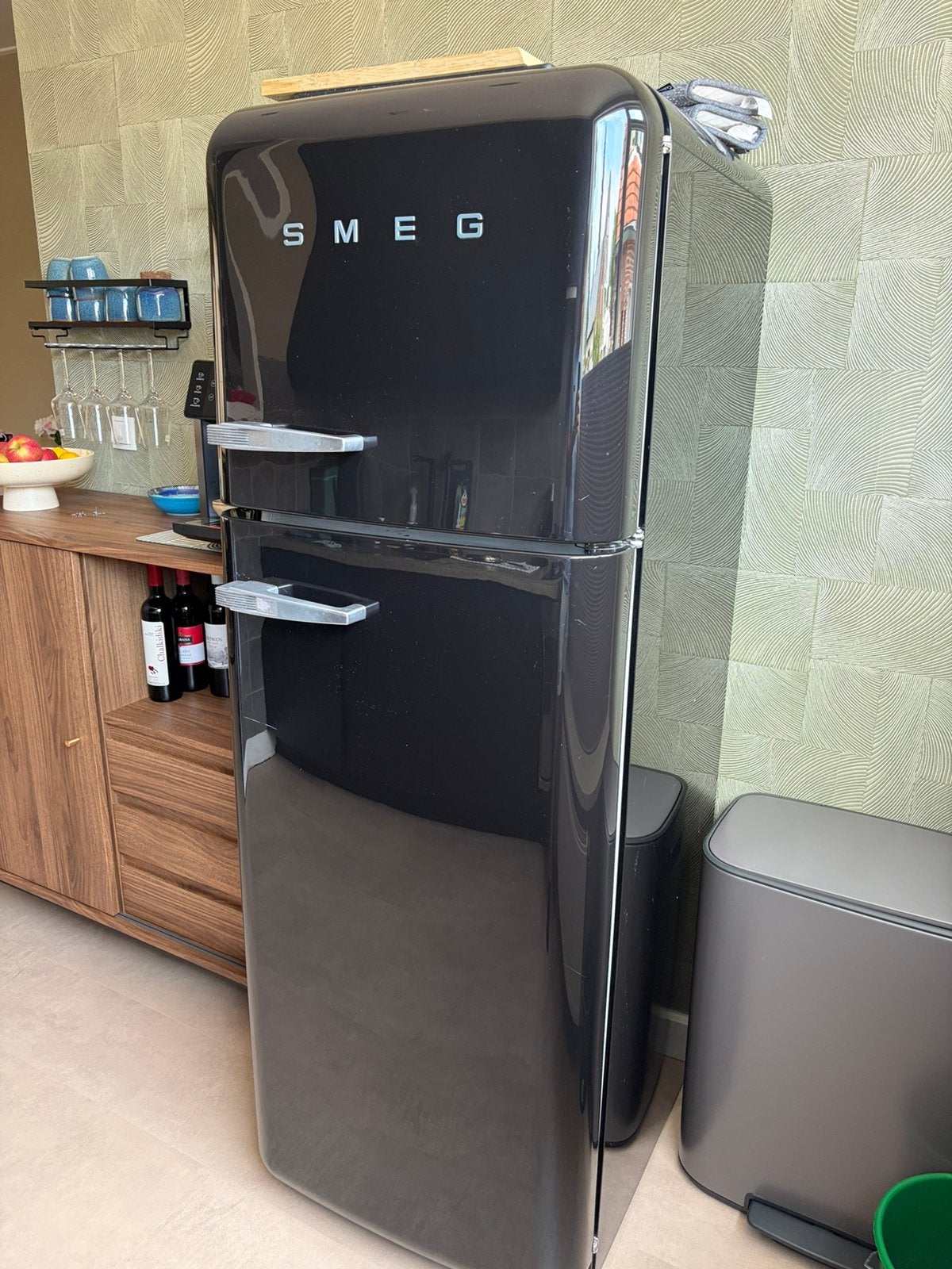 Smeg koelkast met vriedgedeelte Bouwjaar 2023, Ophalen, 200 liter of meer, 60 cm of meer, 160 cm of meer
