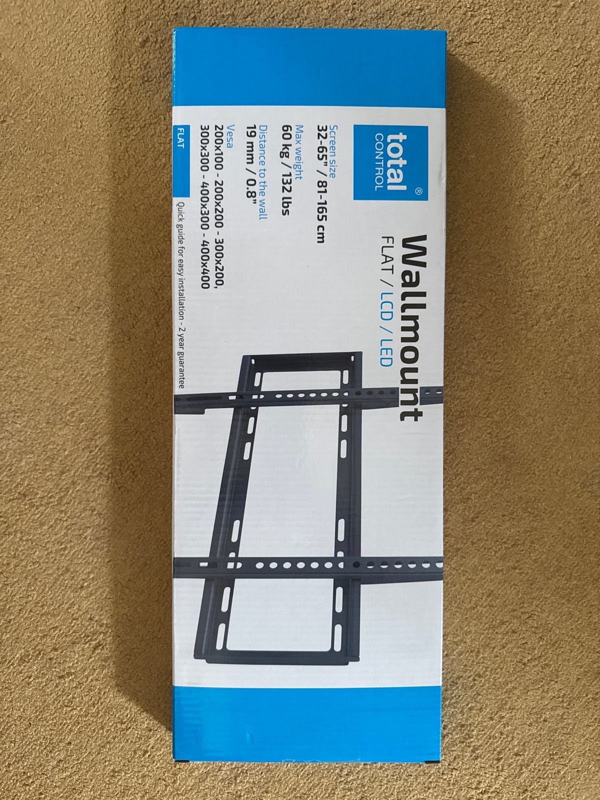 Total Control Vaste TV Muurbeugel 32-65 inch (81-165 cm), Ophalen of Verzenden, Nieuw