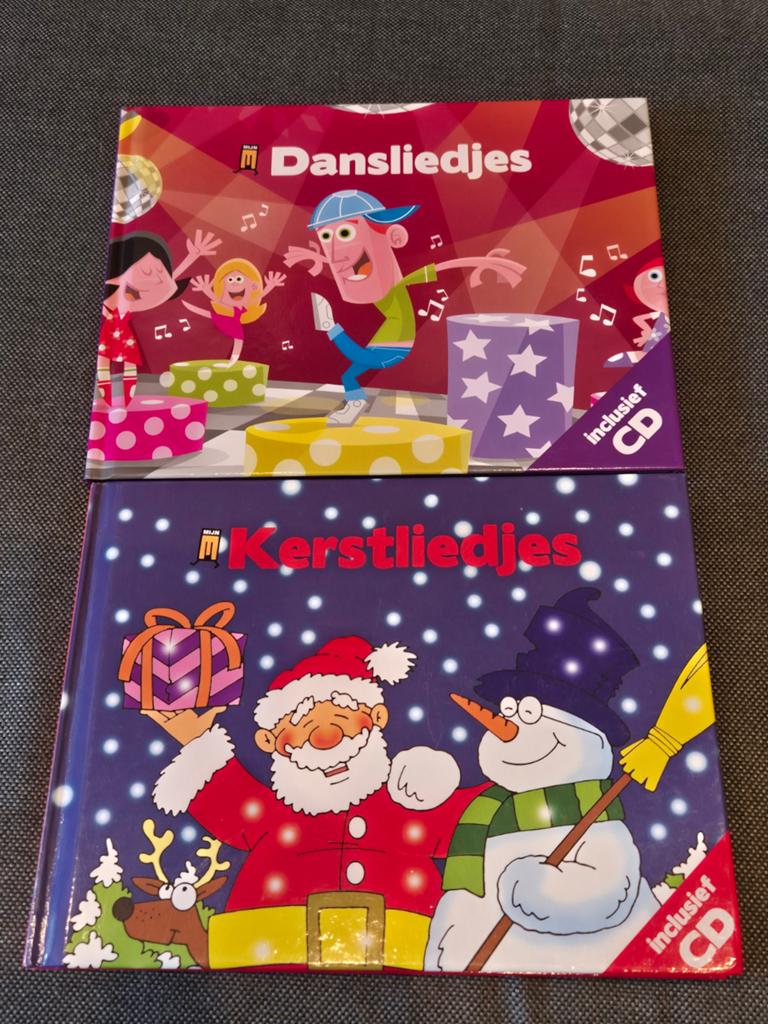 Dansliedjes & Kerstliedjes Boekjes met CD, Gebruikt, Boxset, Ophalen of Verzenden, 3 tot 5 jaar