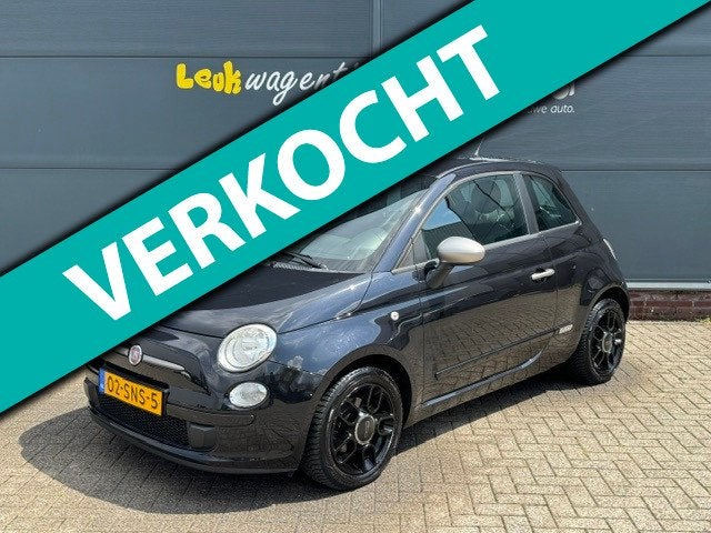 Fiat 500 0.9 TwinAir Sport Aut. *carplay *nieuwe automaat, Auto's, Fiat, Euro 5, Gebruikt, Leder en Stof, Zwart