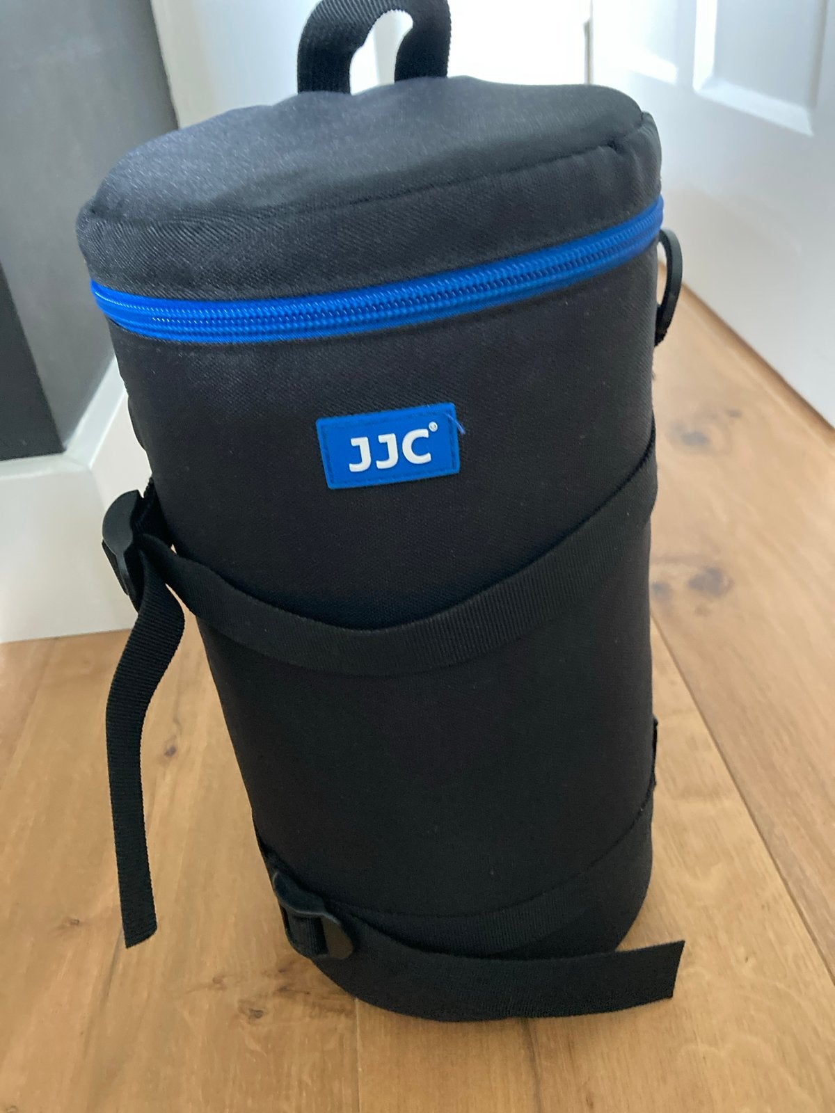 JJC Lens Pouch - Zwart met blauwe rits, Audio, Tv en Foto, Fotografie | Fototassen, Overige merken, Pouch, Gevoerd, Ophalen of Verzenden