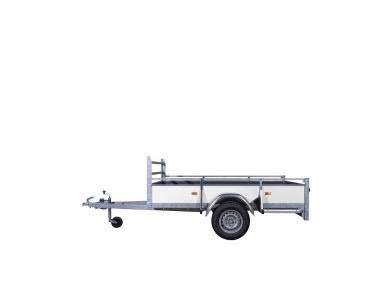 Huren Enkelassige aanhangwagen aanhanger met hoge rek, Ophalen, Gebruikt
