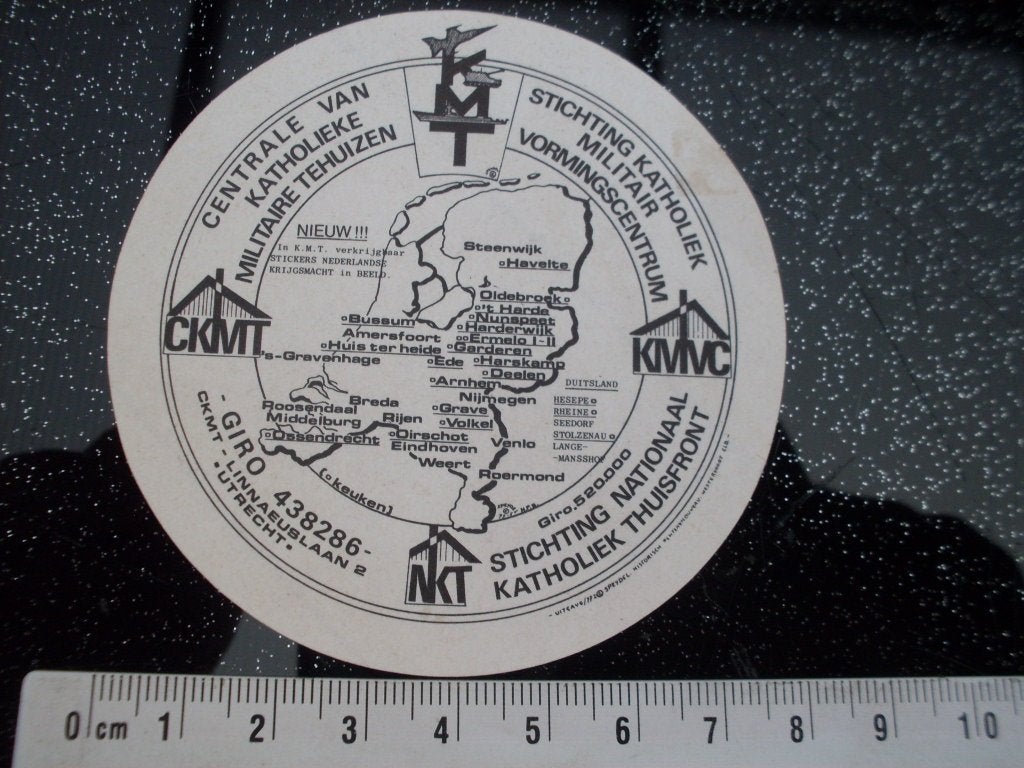 sticker ckmt kmt kmvc nkt militaire tehuizen leger, Verzenden, Zo goed als nieuw, Bedrijf of Vereniging