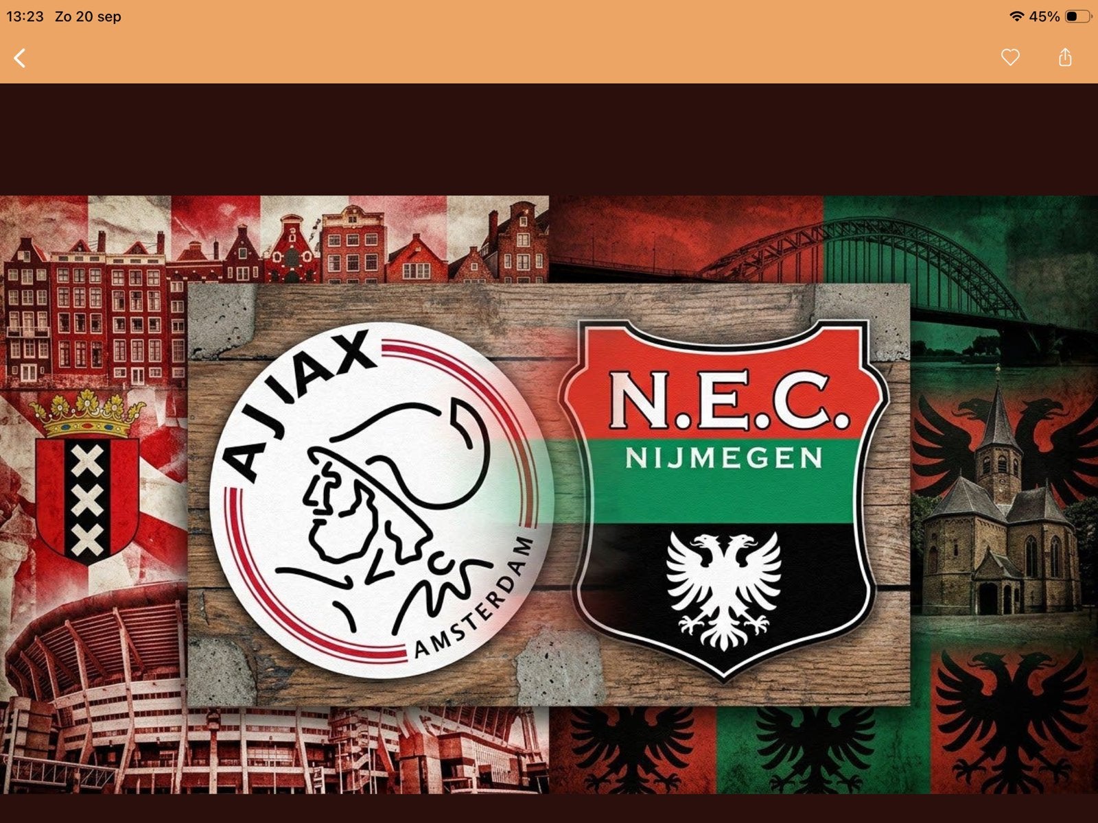 1 ticket Ajax-NEC vak 118, Tickets en Kaartjes, Losse kaart, Eén persoon, Oktober