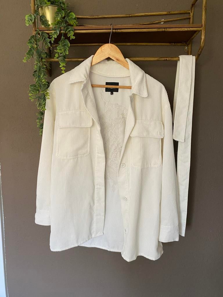 Alix the label blouse / backprint / creme / beige / S, Ophalen of Verzenden, Zo goed als nieuw, Maat 36 (S), Beige