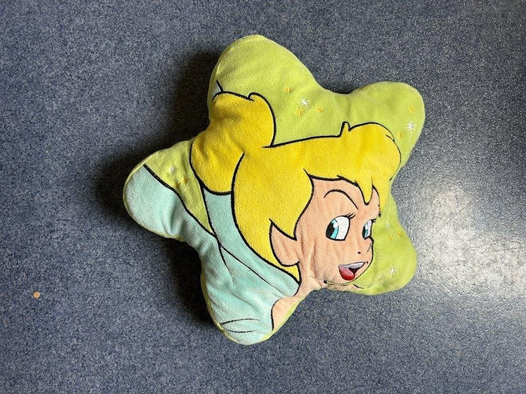 Disneyland paris  Tinkerbell kussen 40 cm, Ophalen of Verzenden, Zo goed als nieuw