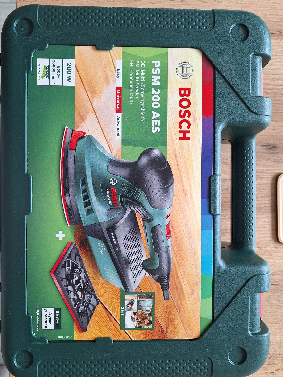Bosch PSM 200 AES Multi-schuurmachine met koffer, Ophalen, Gebruikt, Minder dan 600 watt, Overige typen
