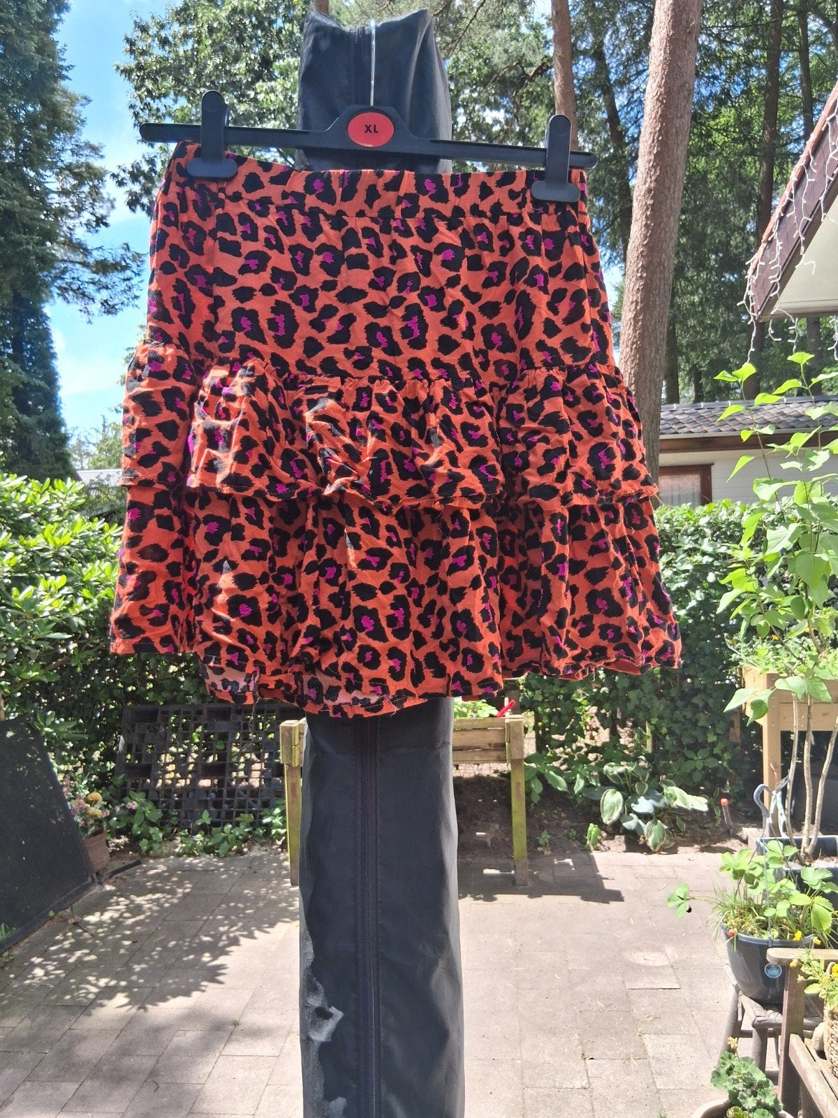 Leopard print rokje met ruches - Up Fashion, Maat 42/44 (L), Ophalen of Verzenden, Zo goed als nieuw, Up Fashion