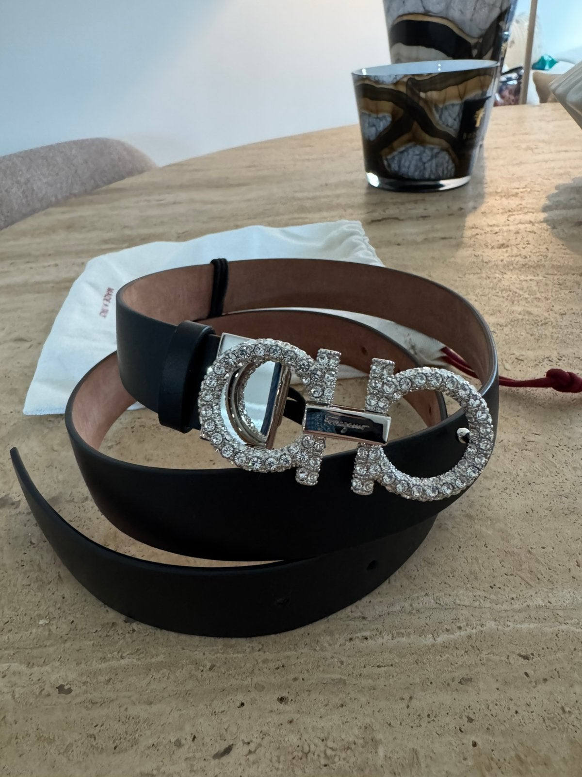Salvator ferragamo dames riem nieuw & origineel, Kleding | Dames, Ophalen of Verzenden, Echt leder, Zwart, 90 tot 100 cm
