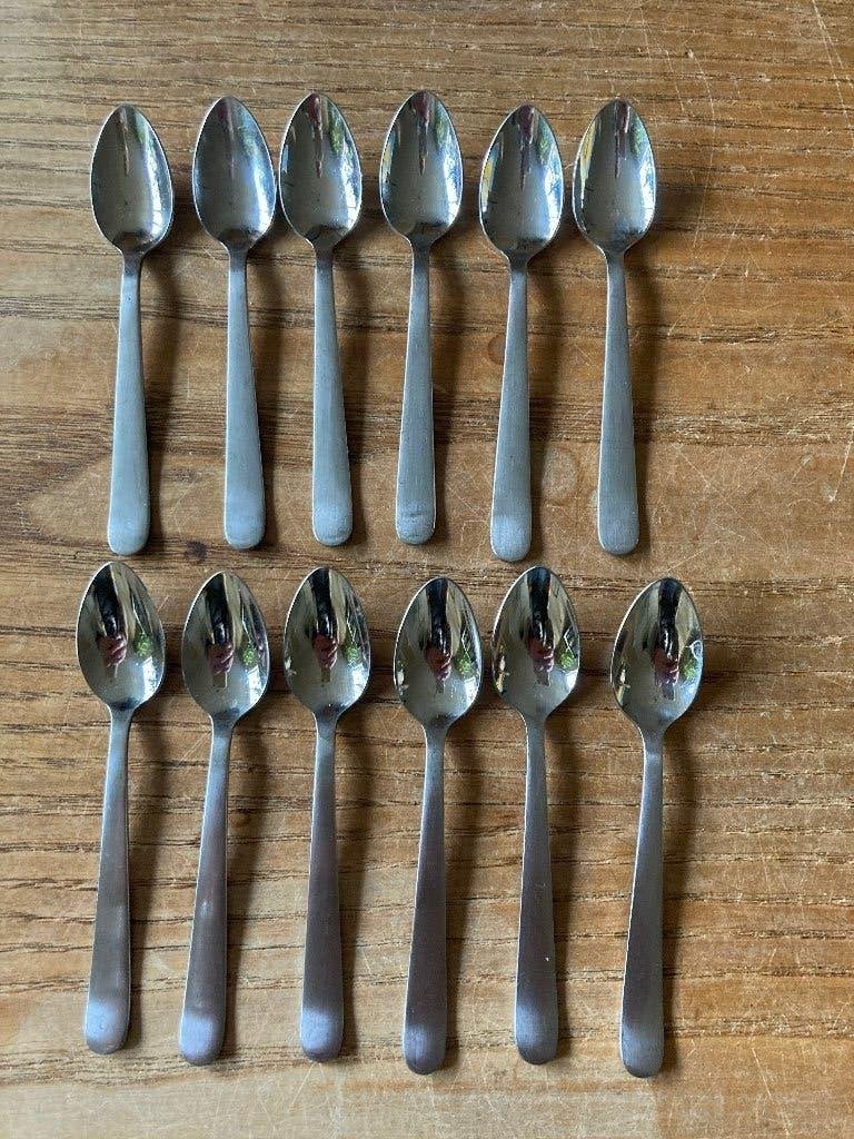 12x Vintage Gero Zilmeta 318 mokka likeurlepeltjes lepeltje, Antiek en Kunst, Antiek | Bestek, Ophalen of Verzenden