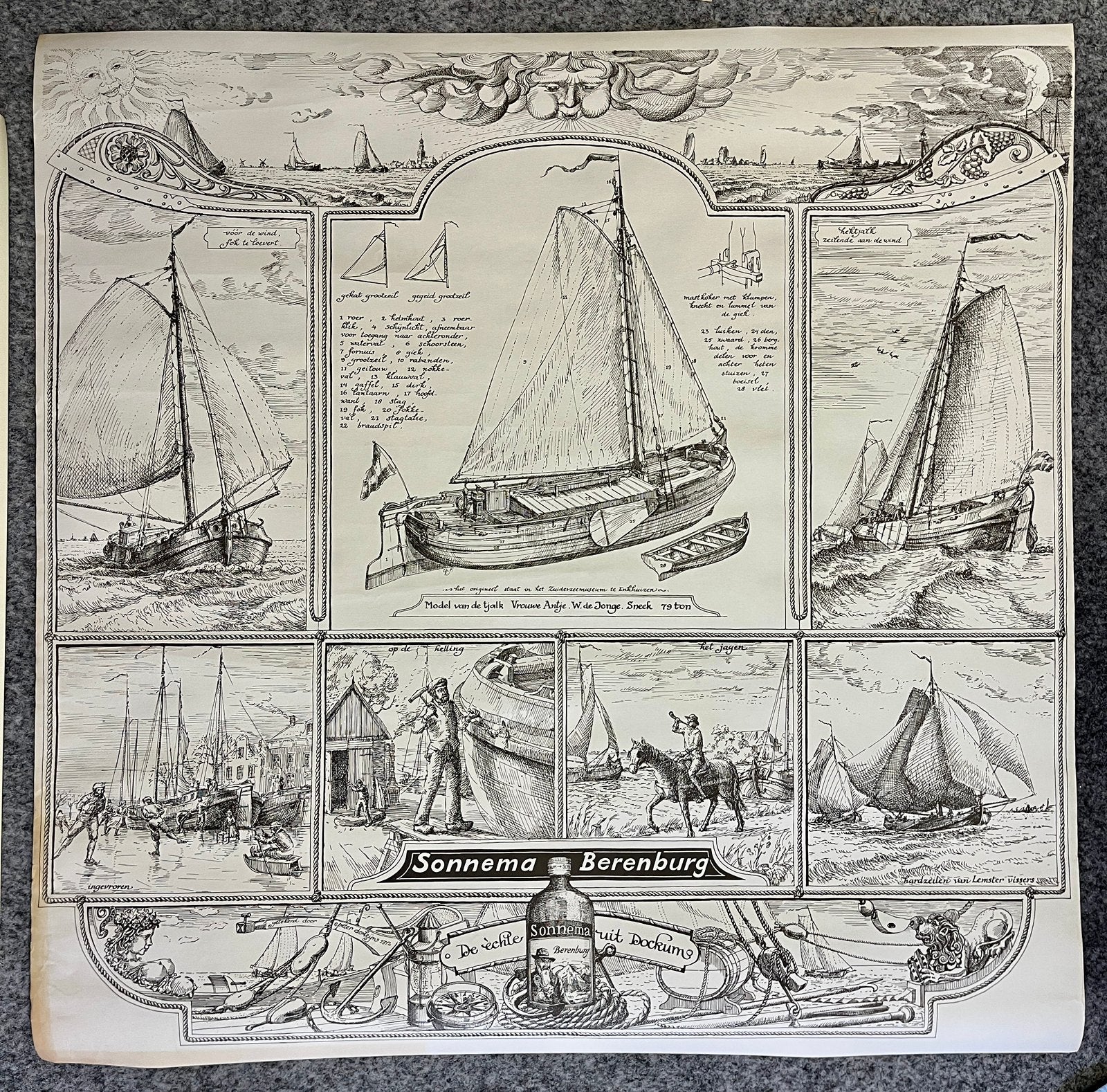 Poster Sonnema Berenburg, Ophalen of Verzenden