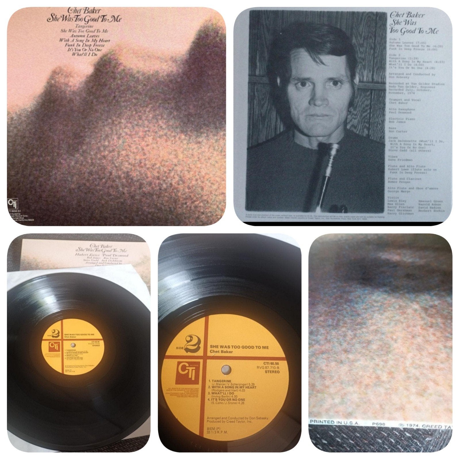 Chet Baker - She was too good to me 1974/USA gatefold VG+, Ophalen of Verzenden