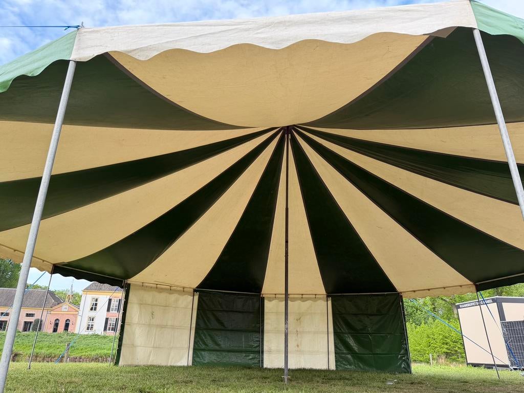 Ronde feesttent/spantent te huur, Ophalen, 8 meter of meer, 6 meter of meer