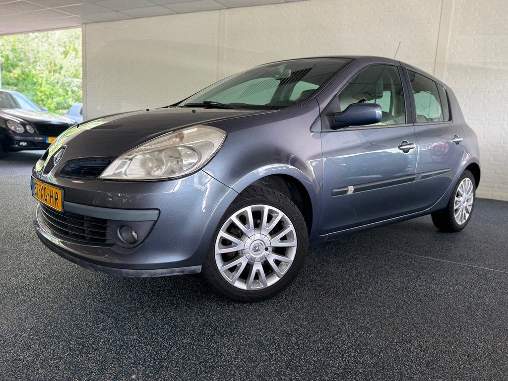 Renault Clio 1.6-16V Dynamique S | Climate | LMV | PDC | Cru, Voorwielaandrijving, 4 cilinders, Blauw, Leder en Stof