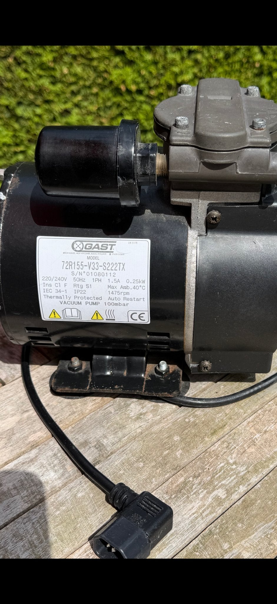 GAST 72R155-V33-S222TX Vacuümpomp - Zo goed als nieuw, Ophalen of Verzenden