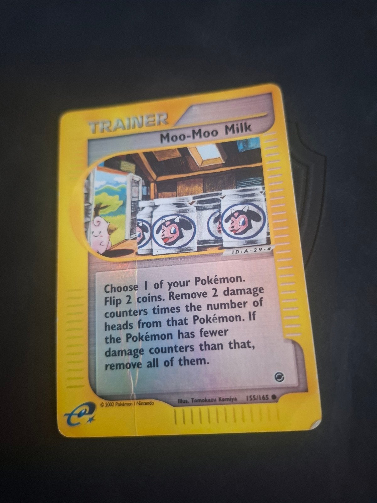 Pokémon Kaart Moo-Moo Milk Trainer (2002), Hobby en Vrije tijd, Ophalen of Verzenden, Gebruikt