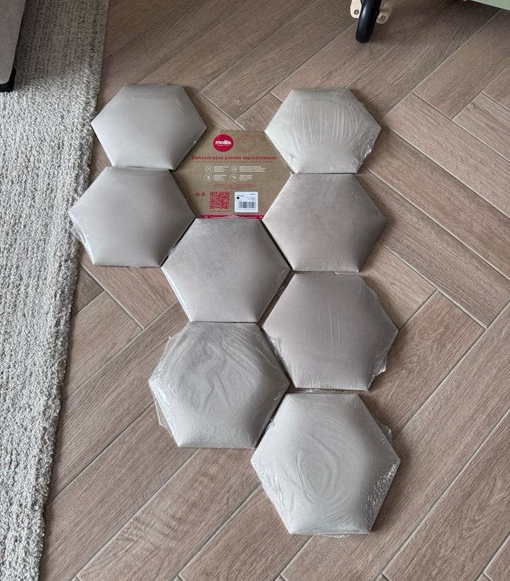 Mollis Hexagon Velvet Wandpanelen - Chique & Akoestiek