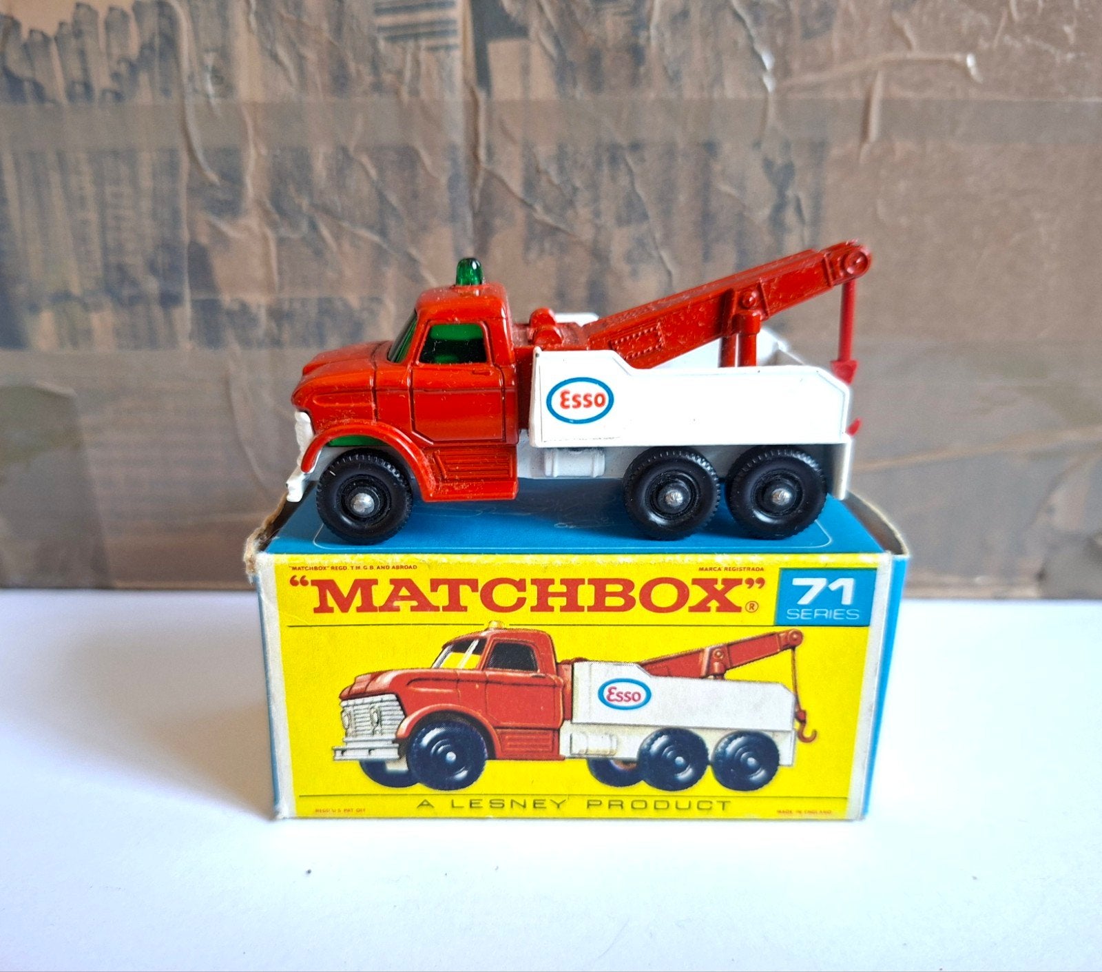 Matchbox 71 wreck truck esso, Ophalen of Verzenden, Zo goed als nieuw, Bus of Vrachtwagen, Matchbox