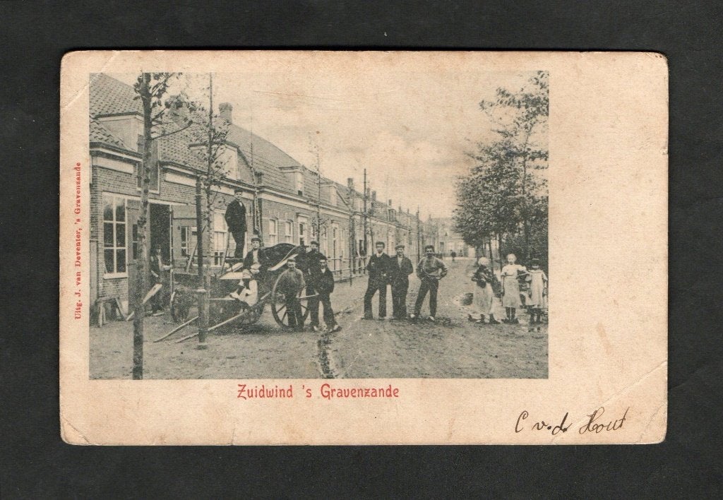 's-Gravenzande Zuidwind Volk Wagenmaker., Ophalen of Verzenden, Voor 1920, Gelopen, Zuid-Holland