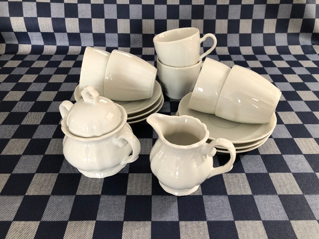 Wit porseleinen servies, Ophalen of Verzenden, Zo goed als nieuw, Overige stijlen, Porselein