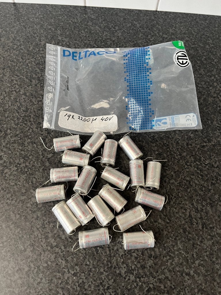 19x nieuwe Roe / Rauh 2A elco 2200 UF , 40 volt ., Ophalen of Verzenden, Nieuw