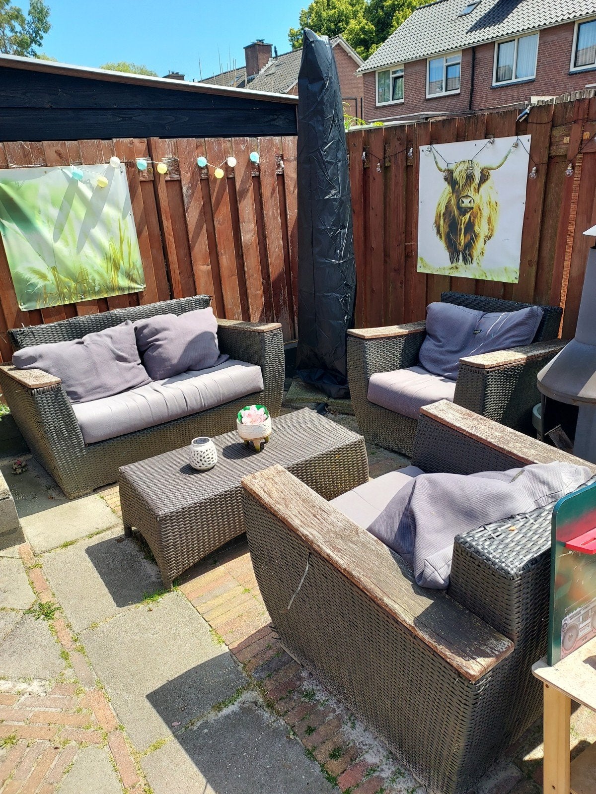 Lounche set, Tuin en Terras, Ophalen, Gebruikt, 4 zitplaatsen
