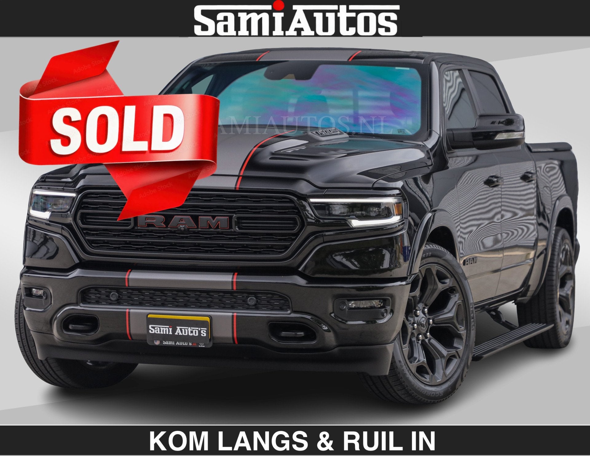 Dodge Ram LIMITED | TRAINHORN | | HUD | UITLAATKLEP | LUCHTV, Automaat, Gebruikt, 5654 cc, Met garantie (alle)