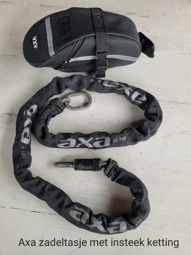Gazelle en Axa zadeltasje inclusief ketting,, Ophalen of Verzenden, Gebruikt, Insteekslot