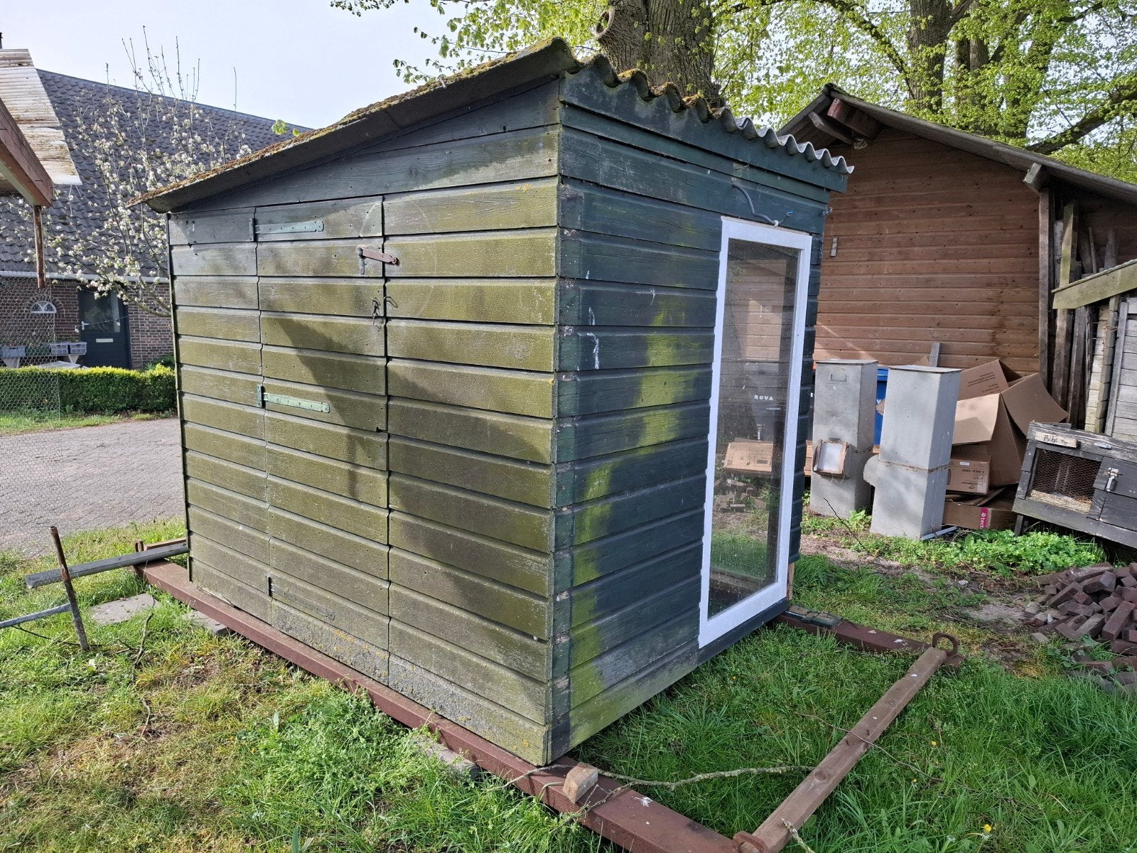 Nachthok vogels,  schuurtje, Tuin en Terras, Tuinhuizen, Ophalen of Verzenden, Minder dan 250 cm, Schuur, 3 ramen of meer