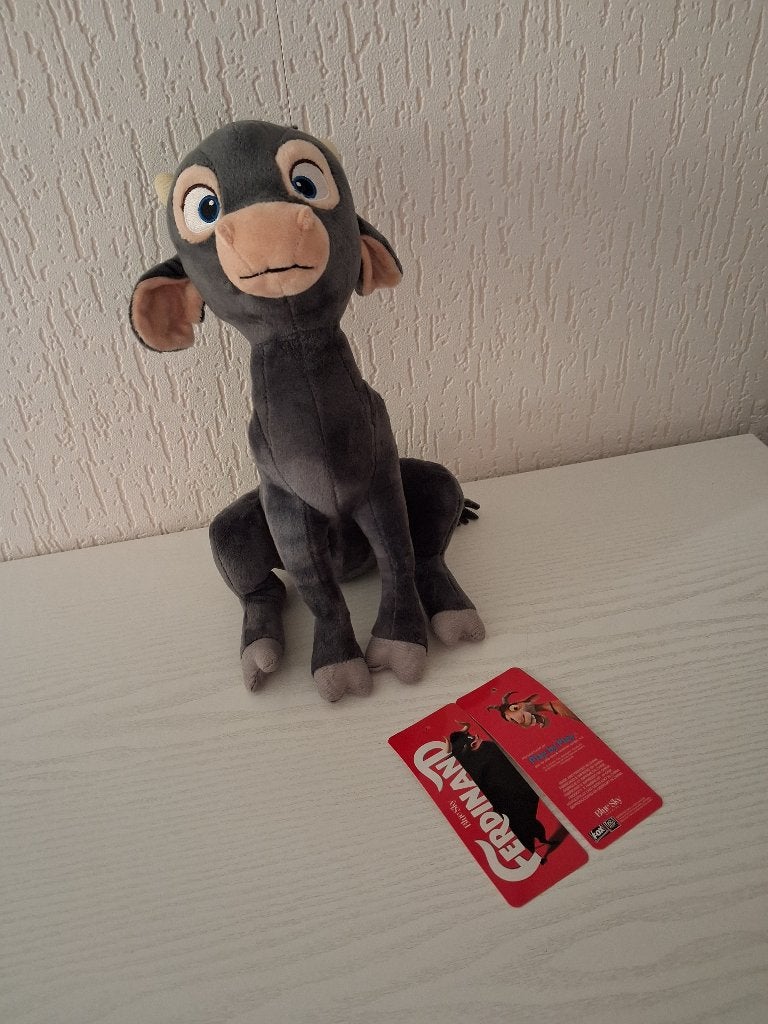 Ferdinand stier kalf knuffel disney, Overige merken, Disney, Grijs, Ophalen of Verzenden