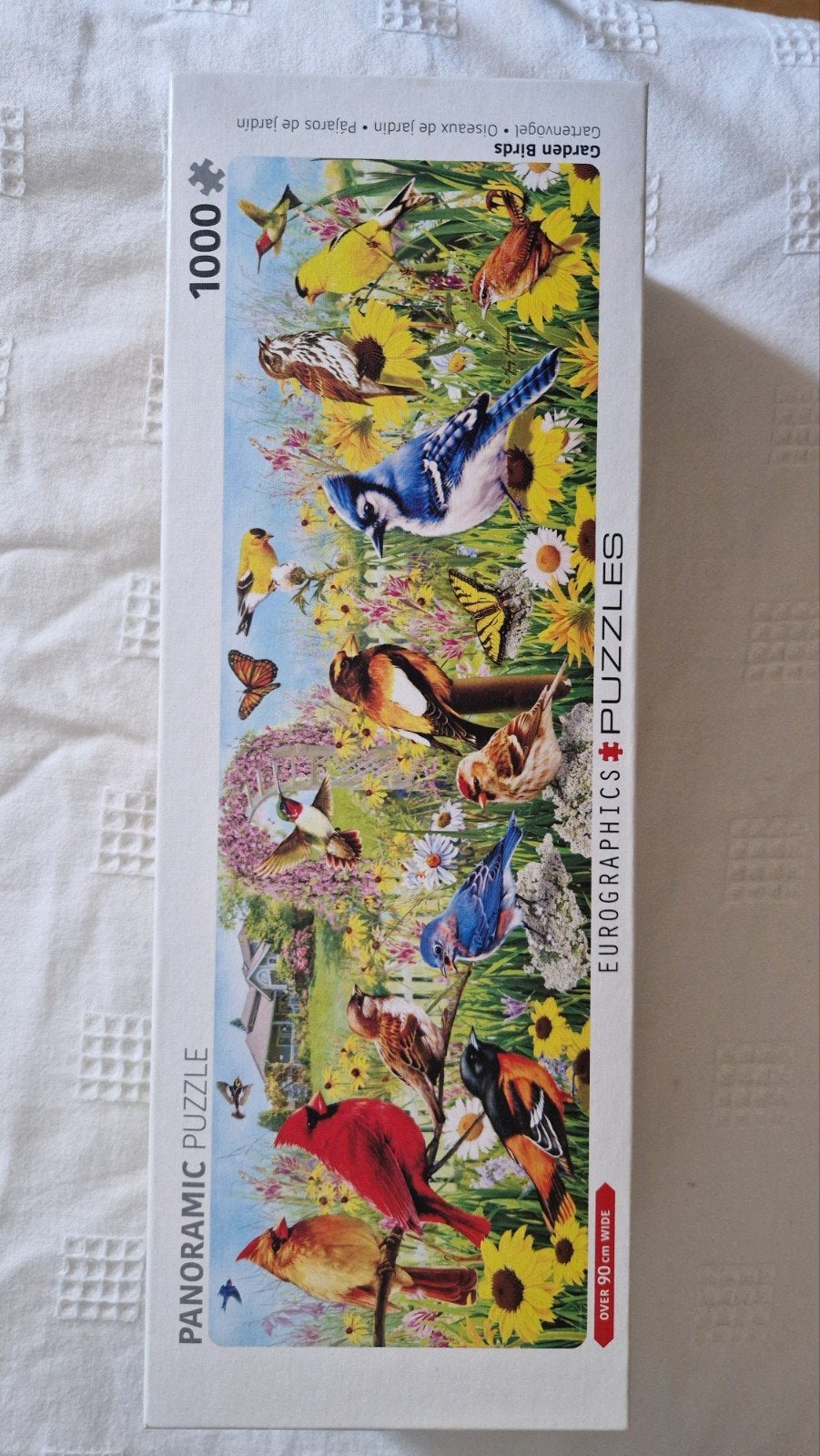 Eurographics Panoramische Legpuzzel Tuinvogels 1000 stukjes, Ophalen, 500 t/m 1500 stukjes, Nieuw, Legpuzzel
