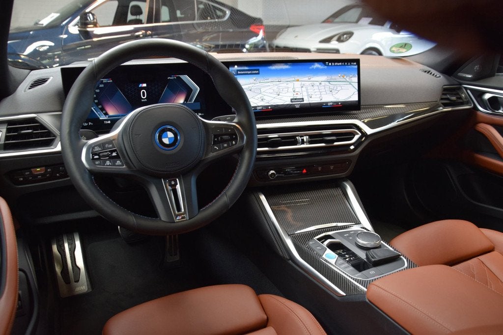 BMW I4 M50 High Executive 84 kWh Navi|Schuif/kantel-dak|ACC|, Auto's, BMW, Gebruikt, 520 km, 110 €/maand, Blauw