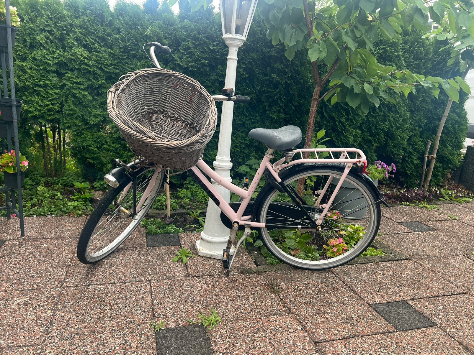 Fiets met mand kinderen meisjes 26 inch, Minder dan 47 cm, Ophalen, Zo goed als nieuw, Handrem