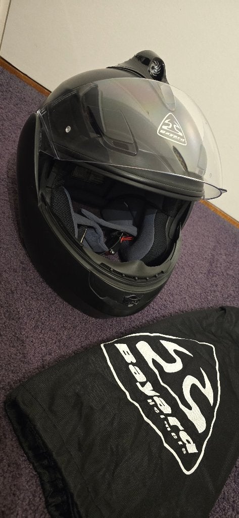 2 Motor/brommer (systeem) helmen Bayard (p/s), zon vizier, M, Kinderen, Integraalhelm, Tweedehands