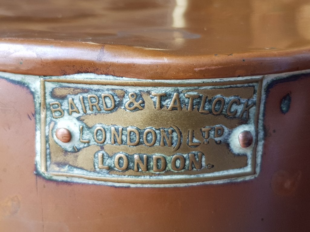 Antieke koperen bus of trommel uit Engeland 34,3 cm. 1900., Antiek en Kunst, Antiek | Koper en Brons, Ophalen of Verzenden, Koper