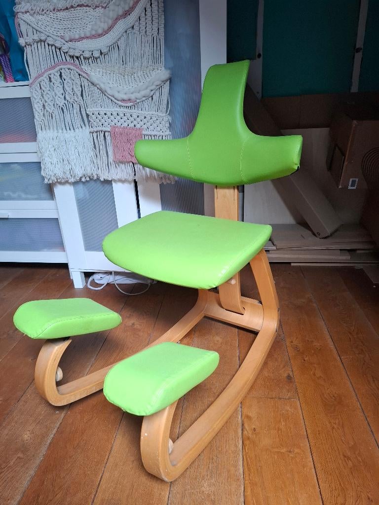 Stokke Varier Thatsit - Bureautoel kniestoel balansstoel, Huis en Inrichting, Bureaustoelen, Ophalen, Gebruikt, Bureaustoel, Groen