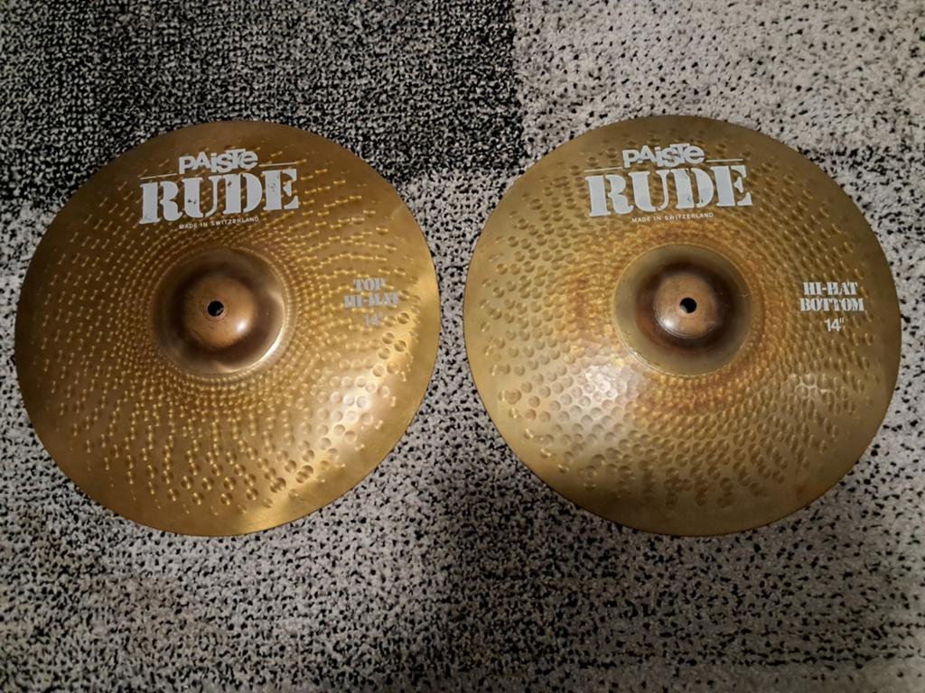 Paiste Rude hihats en Paiste 2002 black label flatride, Muziek en Instrumenten, Drumstellen en Slagwerk, Ophalen of Verzenden