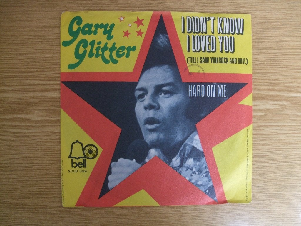 GARY GLITTER    I DIDN'T KNOW I LOVED YOU / HARD ON ME, 7 inch, Ophalen of Verzenden, Zo goed als nieuw, Rock en Metal