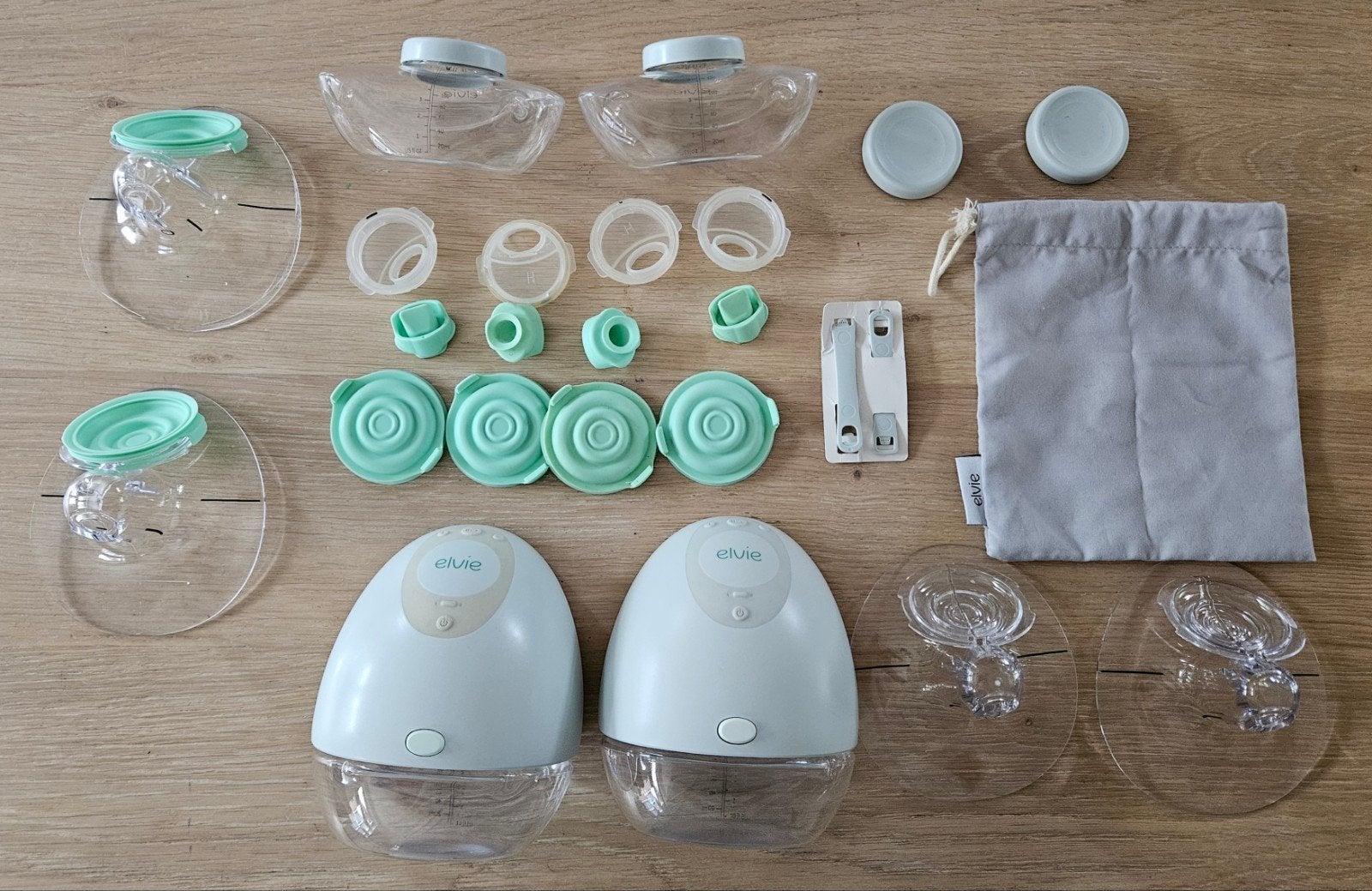 Elvie draadloze kolf dubbel, Kinderen en Baby's, Babyvoeding en Toebehoren, Gebruikt, Borstkolf, Ophalen of Verzenden, Elvie