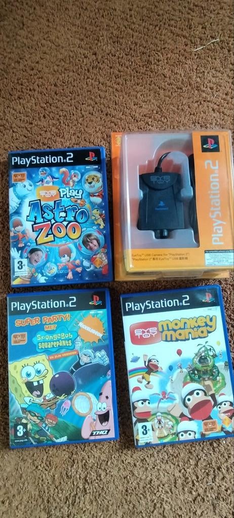 PlayStation 2 EyeToy Bundel: Camera + 3 Spellen, Spelcomputers en Games, Games | Sony PlayStation 2, Ophalen of Verzenden
